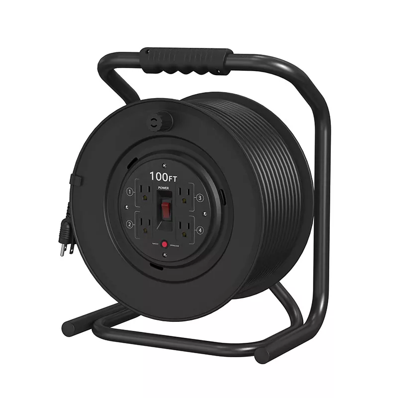 4 outlet gulungan kabel plastik 100ft