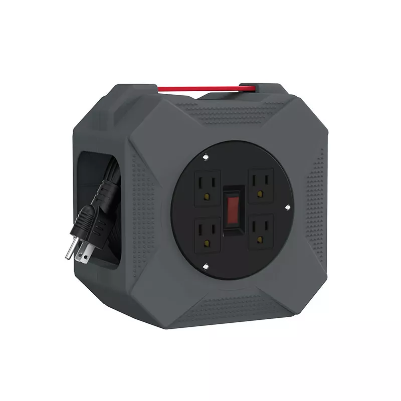 4 outlet gulungan kabel plastik 45ft