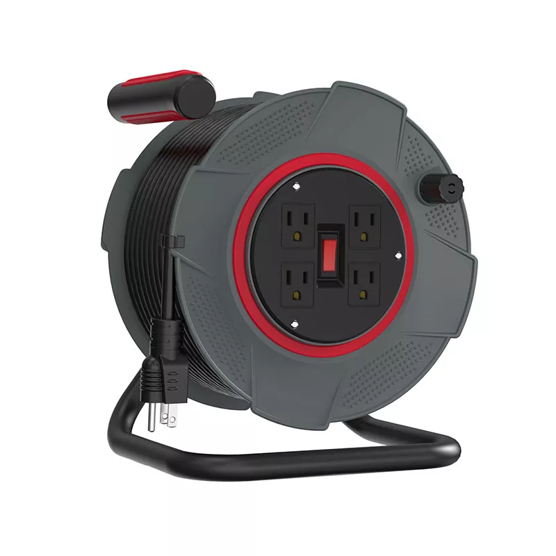 4 outlet gulungan kabel plastik 80ft