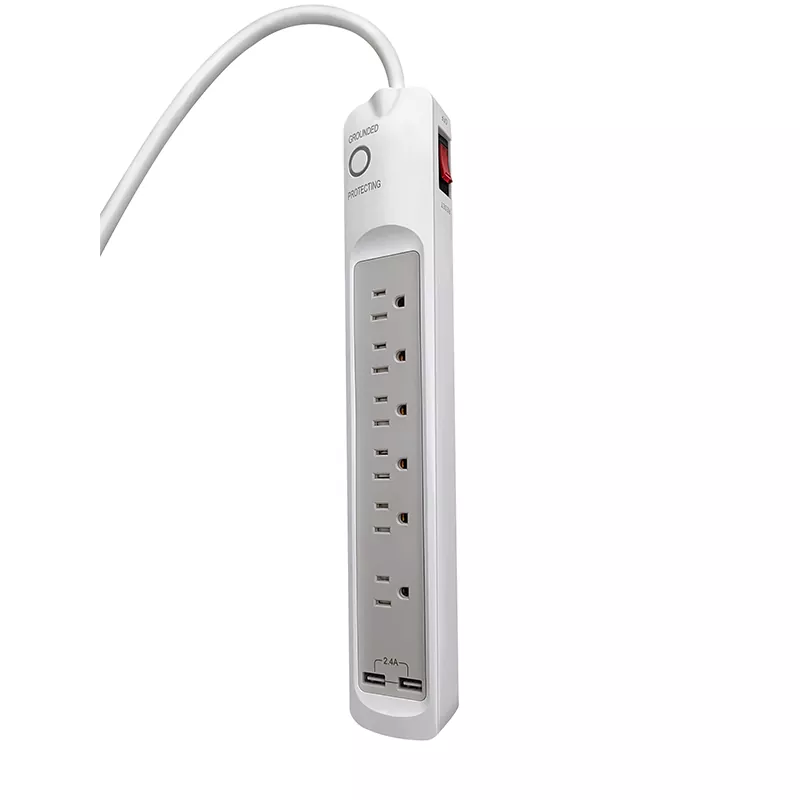 6 Outlet Strip Daya Usb 2.4a
