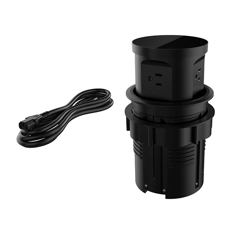 4 Outlets Plastic Desk Inlet